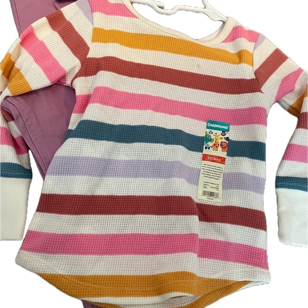 Garanimals Pink White Striped Kids Set